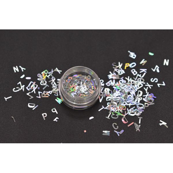 Excellent Nail Art Effect Poly Holographic Chunky Glitter Letter Shape Glitter Mix for Crafts within 365 Colors