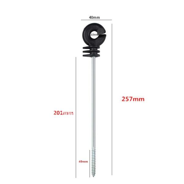 Винт пластиковых электрических изоляторов кольца загородки международный для деревянного столба