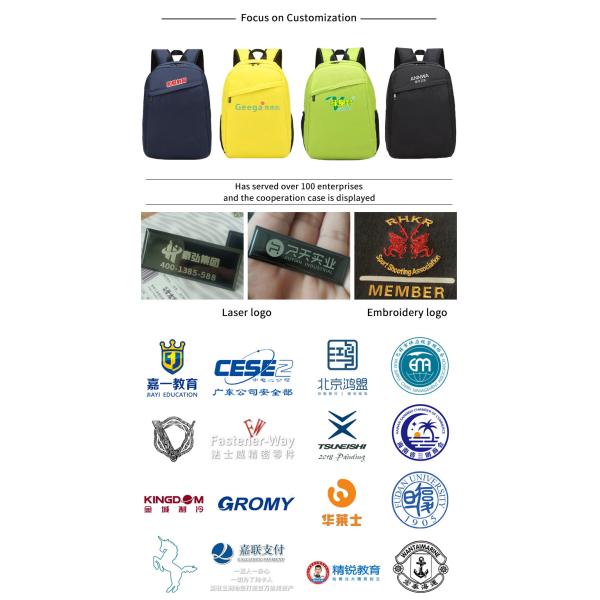 Wholesale custom logo fashion waterproof School Student Child Book backpack bag