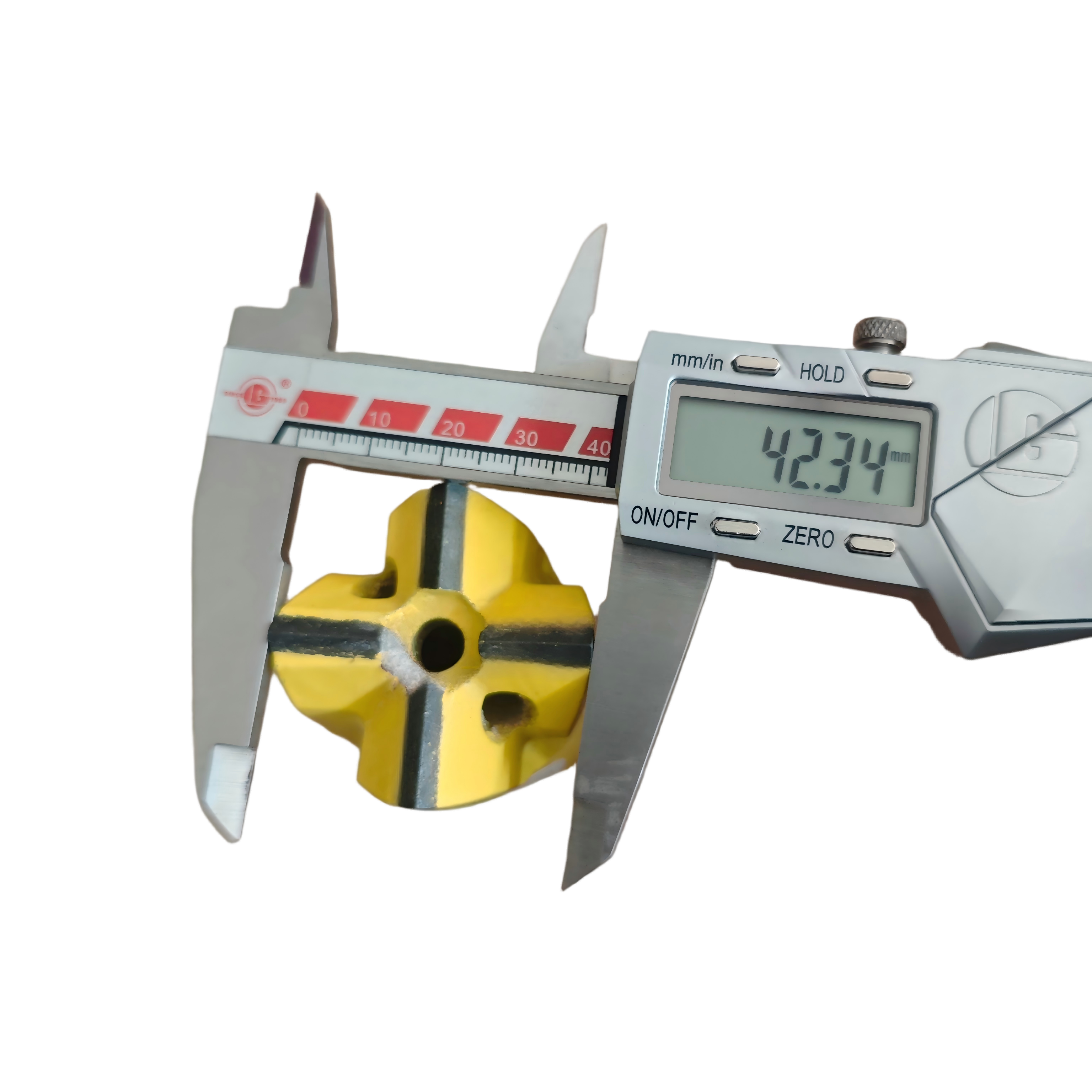 R32 42mm Threaded Cross Drill Bit Wear Resistant With High Strength Alloy Steel Construction