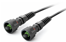 Черное водоустойчивое МПО - гибкий провод разветвителя оптического волокна одиночного режима ядра СК 12 3 метра