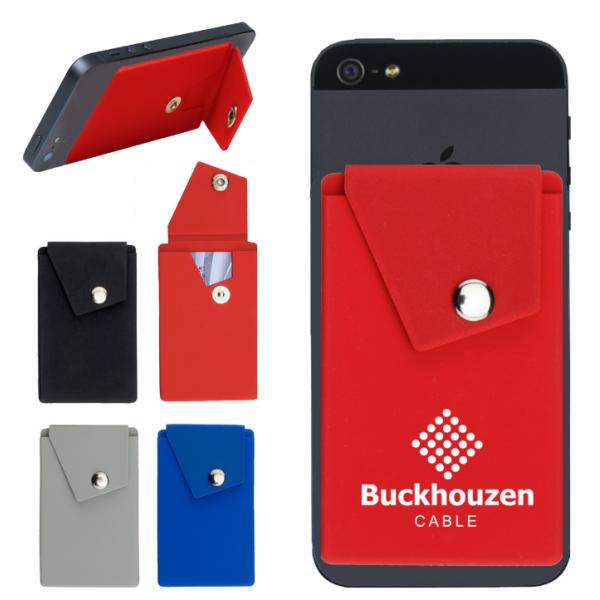 Smart Wallet Mobile Card Holder , Silicone ID Card Holder Pocket Pouch Design