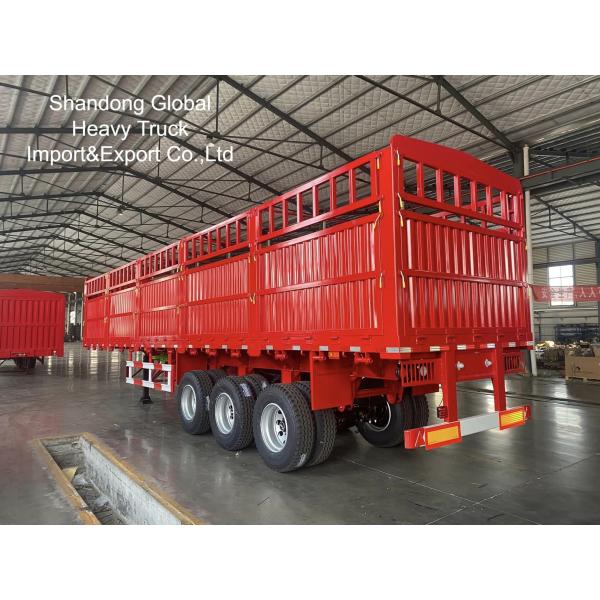 50-70T Fence Semi-Trailer for Heavy Cargo 3-Axle Steel Construction