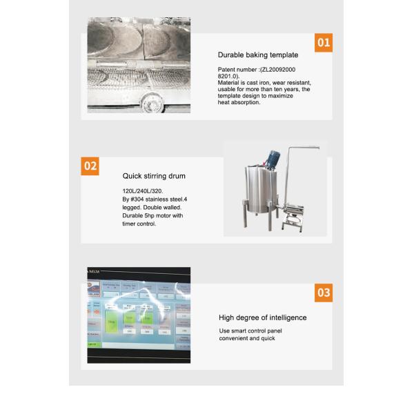 Нержавеющая сталь производственной линии печенья вафли высокой урожайности автоматическая