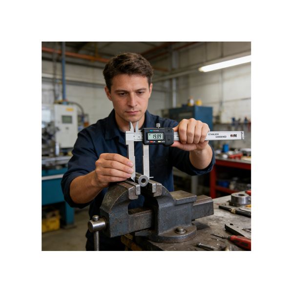 25-200mm/1-8'' Cylindrical Head Internal Groove Digital Caliper 0.01mm High Precision Stainless Steel