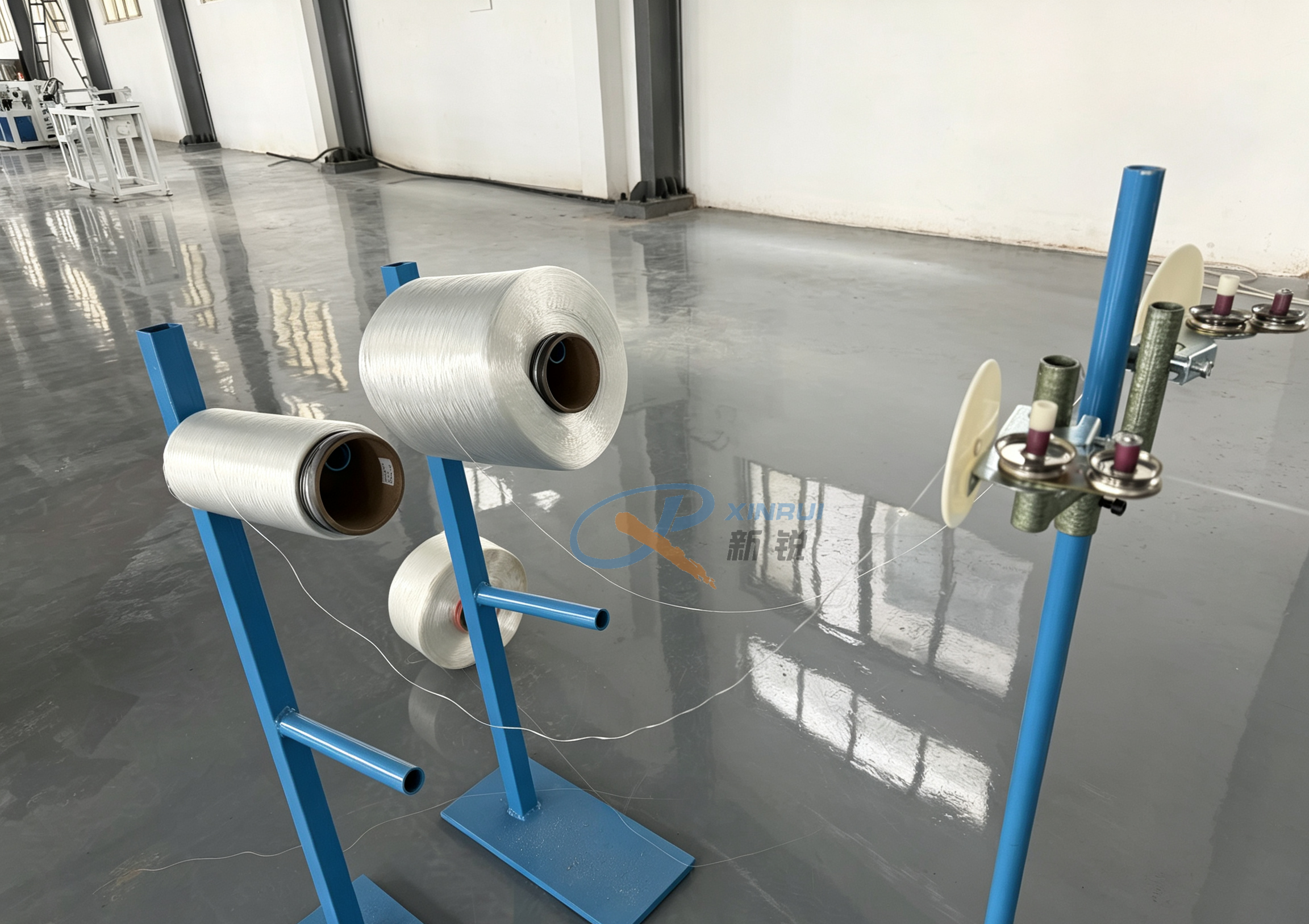 Single Double Color High Speed PVC Coating Yarn Polyester Yarn Making Machine For Curtain