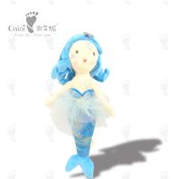 a mascote das crianças de 40cm encheu o cabelo azul do mar do bicho de pelúcia da sereia dos brinquedos