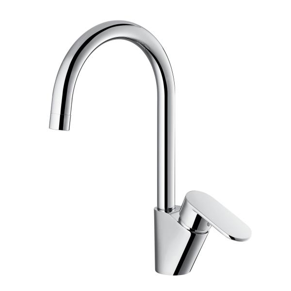 Electroplated Contemporary Kitchen Sink Faucets Polished Brass Kitchen Tap