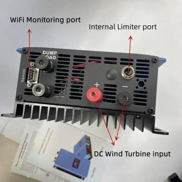 Hot Sale 3Phase 24V 48V Grid Tie Wind Turbine 1Kw 2Kw Wind Grid Tie Inverter With Limiter/ Dump Load Resistor