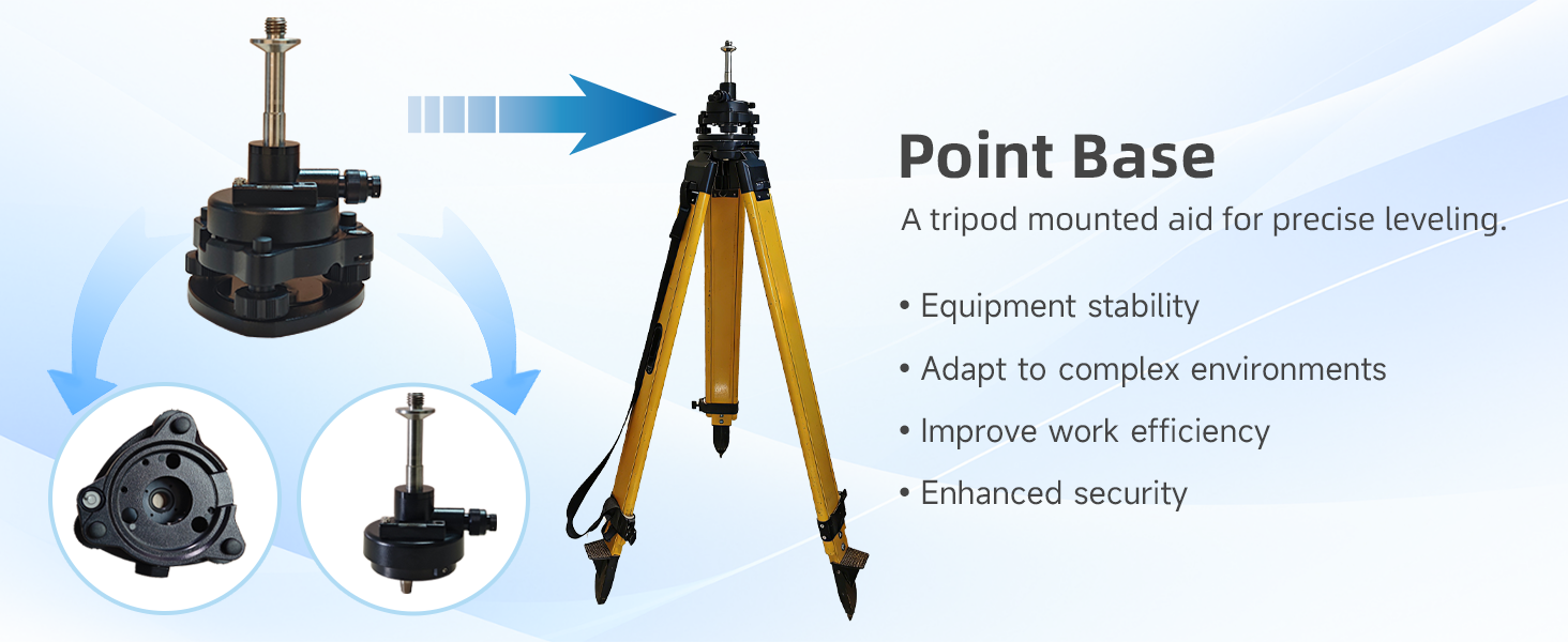 Aluminum Total Station Surveying Tribrach GNSS Point Base High Stability