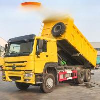 10 rodas 371hp 6x4 Usado 25 Ton Howo Dump Truck Com Tanque de Carga comprimento 5,3-6,2M