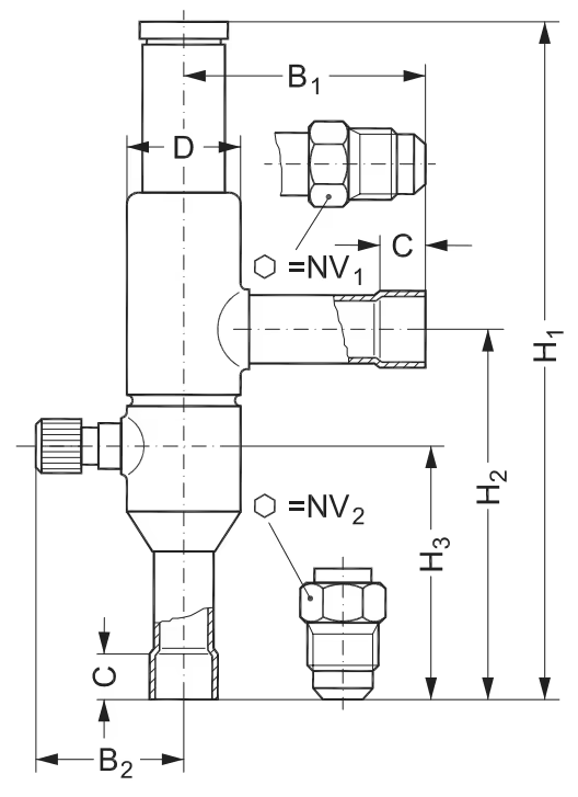 Danfoss Type 034L0025 Evaporation Pressure Regulator 7/8 in Kvp 22