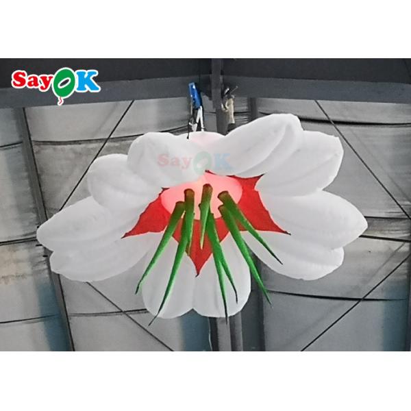Подгонянное гигантское раздувное украшение цветка СИД Inflables свадьбы смертной казни через повешение цветка