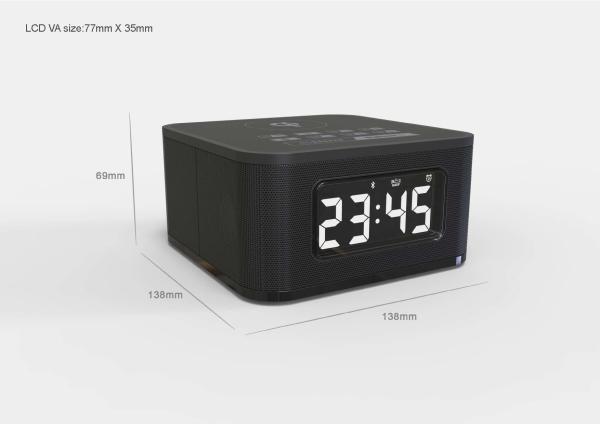 haut-parleur sans fil avec horloge à écran LCD et capacité de diffusion en continu Bluetooth 1 port USB
