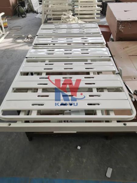 Manual 2 cranks hospital bed Invisible cranks ABS headboard and endboard with 5' Medical silent castors