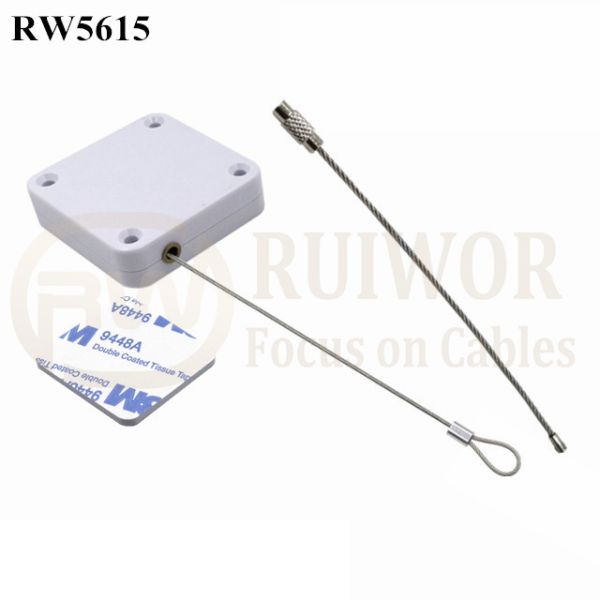 RW5615 Square Heavy Duty Retractable Cable Plus Wire Rope Ring Catch