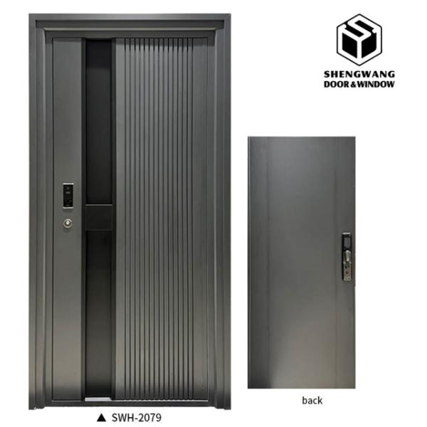 Couleur personnalisée Sapele Porte de chambre en aluminium Soundproof Entrée Porte de chambre ignifuge