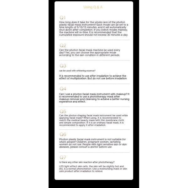 Hight Quality Medical Beauty Led Mask with Led Light Therapy Face Mask Infrared Led Mask Silicone