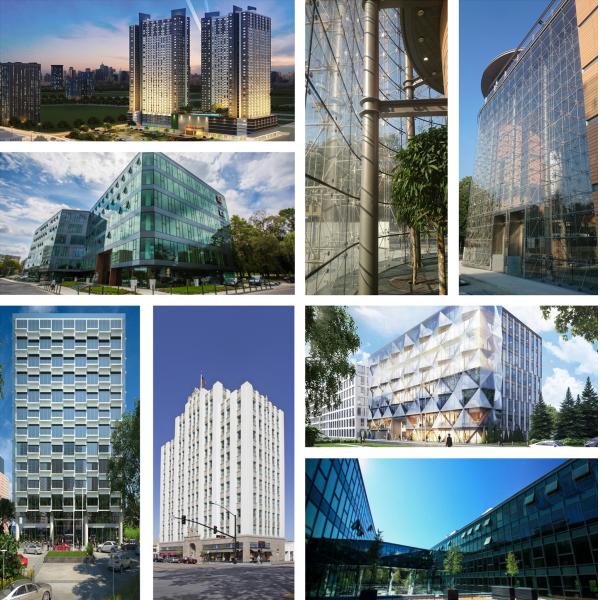 Aluminum Frame Glass Curtain Wall Building Insulated Curtain Wall Panels High Rise Curtain Wall Tempered Glass 4mm-12mm Thickness