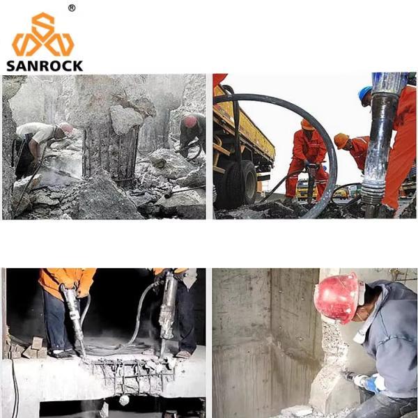 Air Pick Hammer Portable Rock Drill Concrete Breaker Pneumatic Rock Drilling Machine