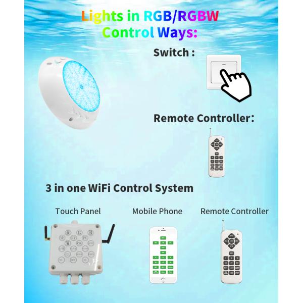 12V 18W - подводный свет IP68 бассейна изменения цвета RGB света бассейна 42W с удаленным