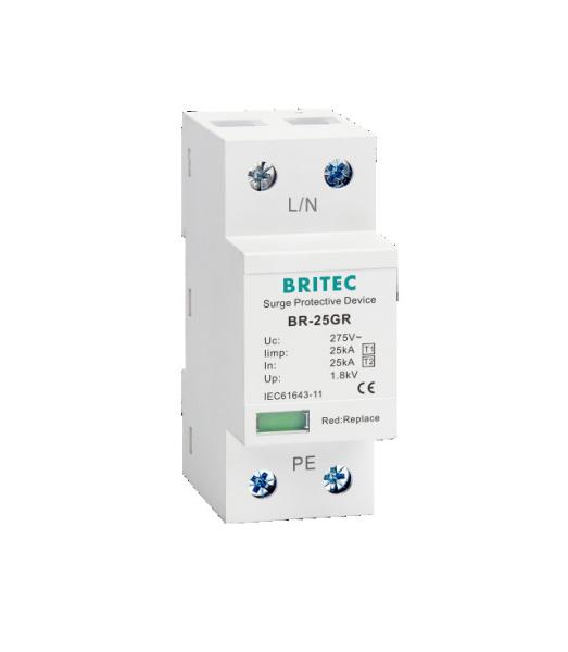BR-25GR 3+1 25kA Type 1 Surge Protection Device surge Arrester Spd  Lightning arrester tuv ac surge spark aresster