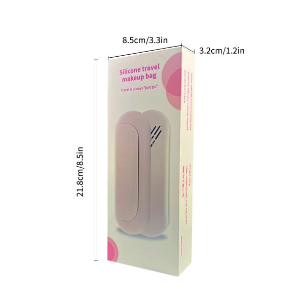 Logo Customized Silicone Travel Cosmetic Organizer for Women and Girls
