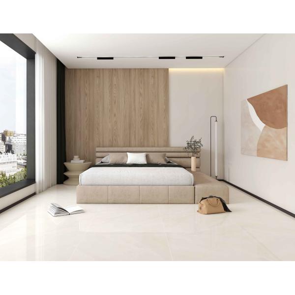 Marble Polished Glazed Porcelain Tiles Beige Color For Lobby