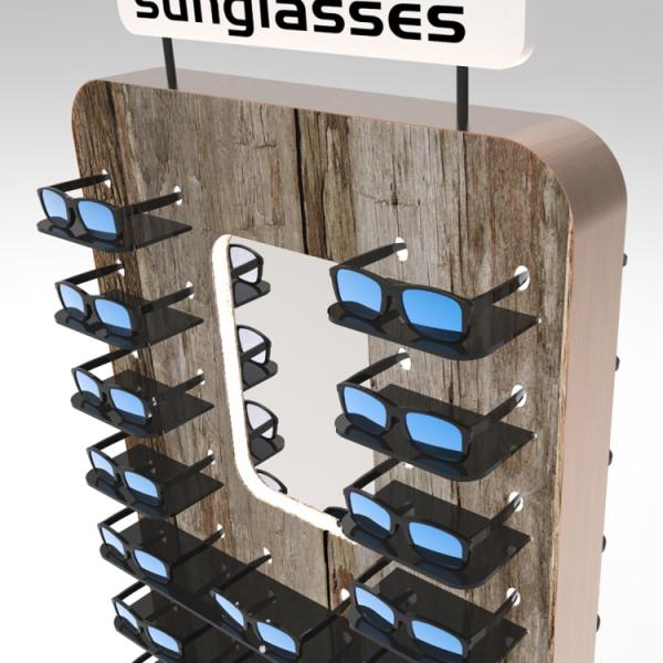 Retail Sunglasses Display Stand Metal Glasses Display Rack For Store