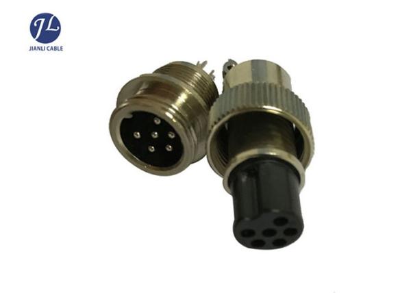 Custom Length 6 Pin GX12 Aviation Cable For Rear View Safety Backup Camera System