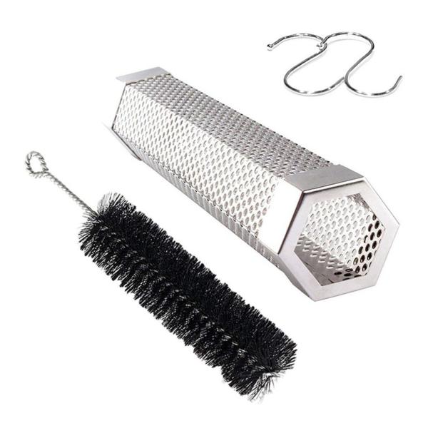 12'' 201 Ss 304 Ss Hexagonal 30cm Portable Bbq Tools Meat Bacon