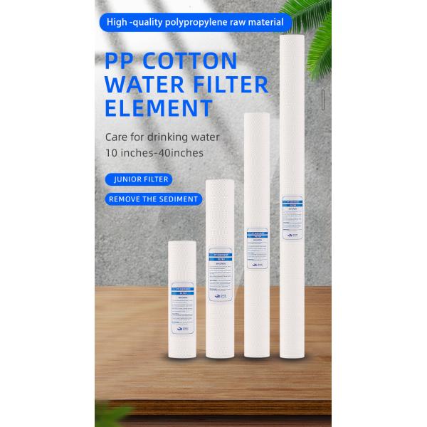 Cartucho de filtro de agua de algodón PP de 10 pulgadas y 1 micrón para el sistema de tratamiento de agua en el hogar