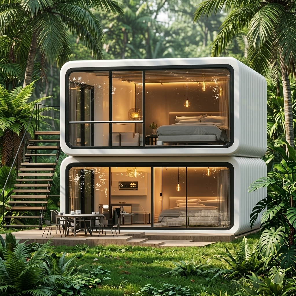 Factory Finished Custom Modular Steel Cabin, All-Weather Resistant Prefabricated