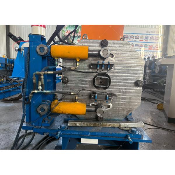 Automated Square Downspout Roll Forming Machine With 18 Stations 5.5Kw Motor And 0.3-0.8mm Material Thickness