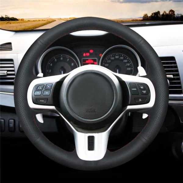 High Quality Leather Hand Sewing Steering Wheel Cover for Mitsubishi Lancer 10 EVO Evolution