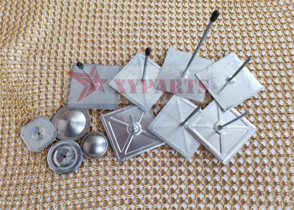 Glass Wool HVAC Industry System Insulation Galvanized Steel Self Stick Pins