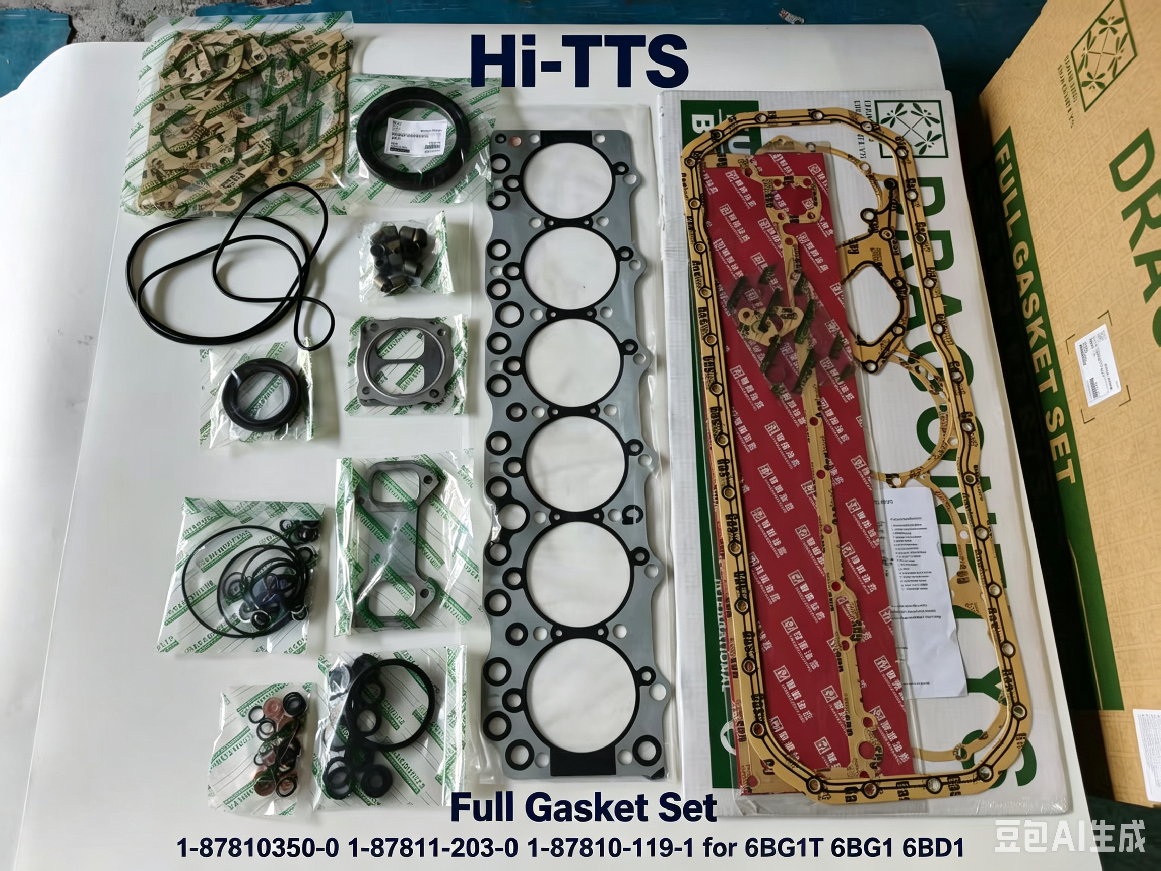 1-87810350-0 1-87811-203-0 1-87810-119-1Full Gasket Set for 6BG1T 6BG1 6BD1  Engine Repair Kit