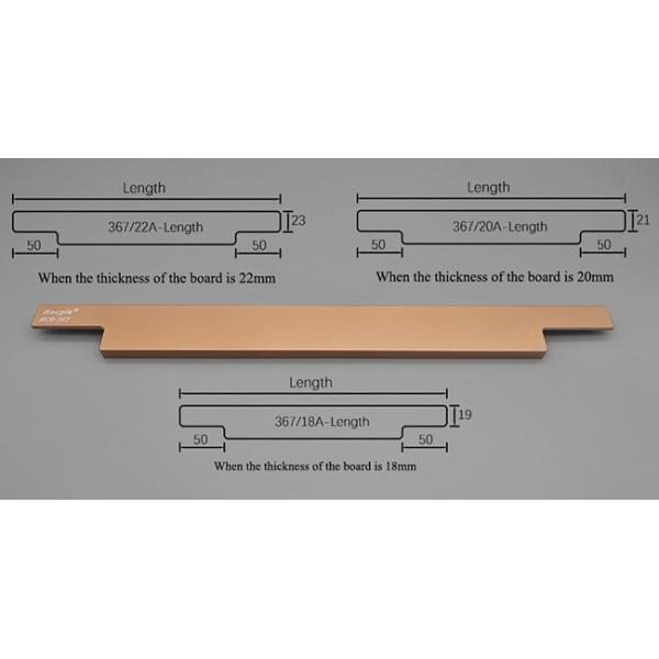 Aluminium Pull Edge Kitchen Cabinet Zinc Alloy Handle