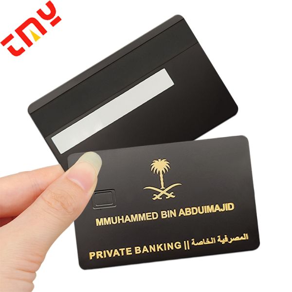 Personalized Custom Matte Black Gold Metal Credit Card Business Card For Business