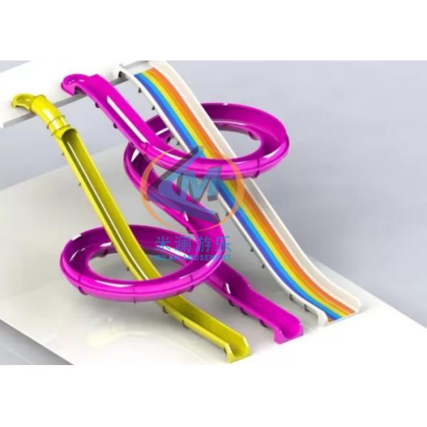 Large Spira Slide And Straight Slide Combination Water Slide