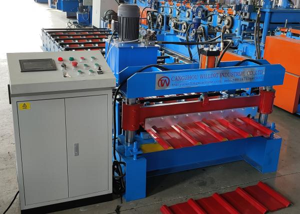 Corrugated 840mm Touchscreen Roof Tile Roll Forming Machine