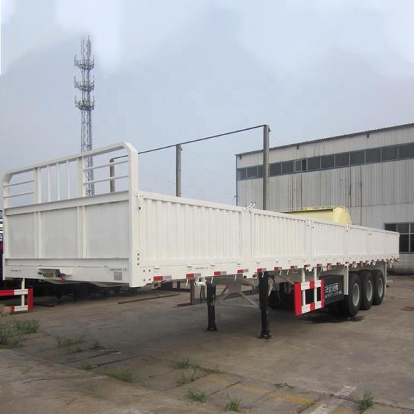 50 Tons Heavy Duty Semi Trailers With 12.00R22 Tires 3mm Diamond Plate