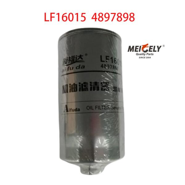 LF16015 Truck Oil Filter For Fleetguard Cum-mins Daf with Filter Paper + Iron Construction in OEM Standard Size