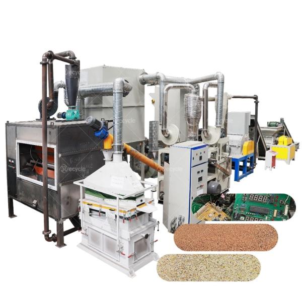 Máquina de reciclagem de placas de PCB 150KG/H-1000KG/H Máquina de trituração de resíduos eletrónicos