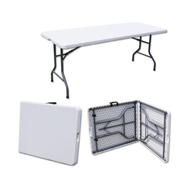 Plastic Rectangle Length 242cm Foldable Outdoor Table SNUGLANE