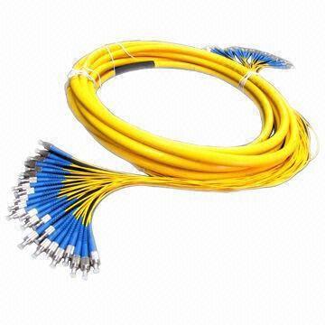 24 Fiber Breakout Optical Fiber Patch Cord PVC Jacket , Universal Fiber Optic Jumper