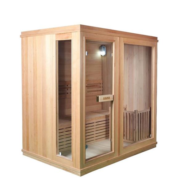6KW Indoor 4 Person Traditional Steam Sauna Wooden