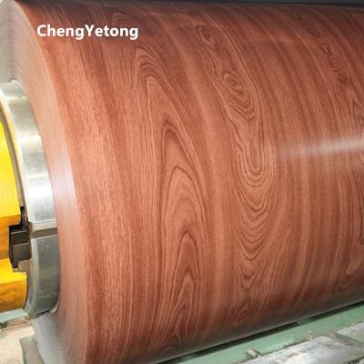 Wood Grain Prepainted Aluminium Coil HDP Coating For Bus Station Decoration