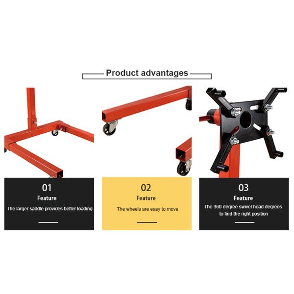 Съемная стойка держателя двигателя 1250lb 950mm вращать 360 градусов