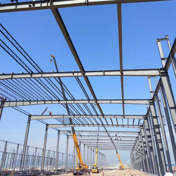 Estrutura de soldadura de aço galvanizado de estufa com canal de aço de forma C.Z.